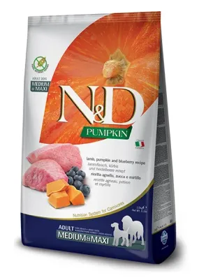 Farmina N&D Pumpkin Medium & Maxi беззерновой с ягненком и черникой для собак средних и крупных пород