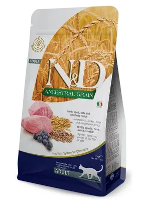 Farmina N&D Ancestral Grain с ягненком и черникой для кошек