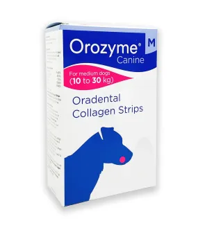 Ecuphar Orozyme Oradental Collagen Strips M жевательные полоски для гигиены полости рта собак средних пород