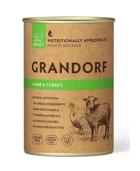 Grandorf Lamb & Turkey вологий корм для собак з ягням та індичкою