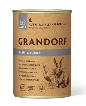 Grandorf Rabbit & Turkey вологий корм для собак з м'ясом кролика та індичкою