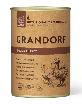 Grandorf Duck & Turkey вологий корм для собак з качкою та індичкою