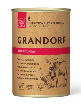 Grandorf Beef & Turkey вологий корм для собак з яловичиною та індичкою