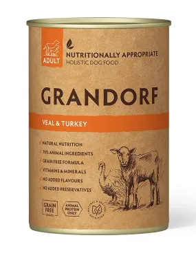 Grandorf Veal & Turkey вологий корм для собак з телятиною та індичкою