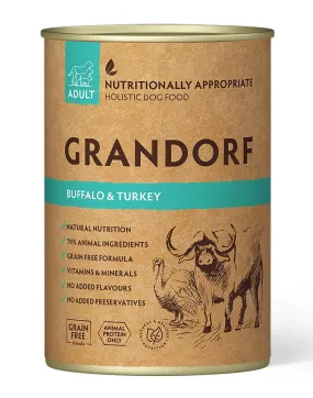 Grandorf Buffalo & Turkey вологий корм для собак з м'ясом буйвола та індичкою
