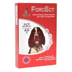 ModeS ForcEct протипаразитарні краплі для собак та цуценят від 10 до 20 кг, 4 мл