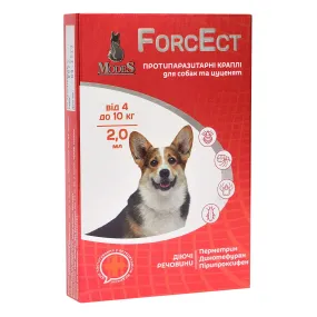 ModeS ForcEct протипаразитарні краплі для собак та цуценят від 4 до 10 кг, 2 мл