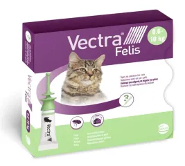 Ceva Vectra Felis противопаразитарные капли на холке от блох и клещей для кошек (3 пипетки/уп по 0.9 мл)