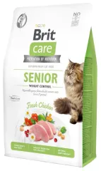 Brit Care Senior Weight Control курицей для пожилых кошек с избыточным весом