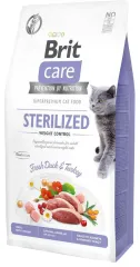 Brit Care Sterilized Weight Control з качкою та індичкою для стерилізованих котів з надмірною вагою