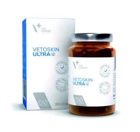 VetExpert VetoSkin Ultra пищевая добавка для комплексной поддержки и регенерации кожи и шерсти у кошек и собак