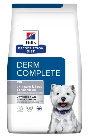 Hill's Prescription Diet Derm Complete Mini с рисом и яйцом для собак малых пород при пищевой аллергии и атопическом дерматите