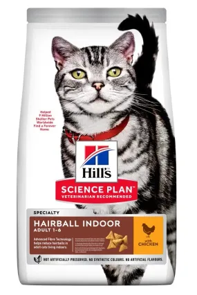 Hill's Science Plan Adult Hairball Indoor з куркою для виведення грудочок шерсті у котів