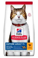 Hill's Science Plan Mature Adult 7+ с курицей для зрелых кошек от 7 лет