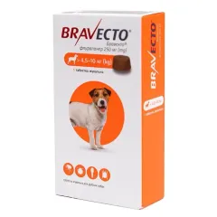 Bravecto жевательная таблетка от блох и клещей для собак весом от 4.5 до 10 кг