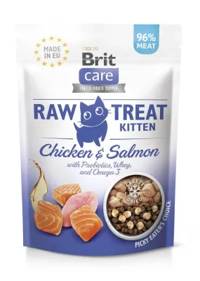 Brit Raw Treat Kitten Freeze-dried лакомство с курицей и лососем для котят