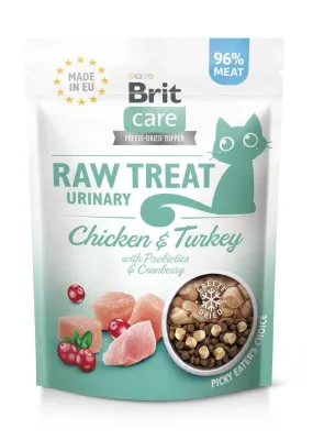 Brit Raw Treat Urinary Freeze-dried ласощі для здоров'я сечової системи з куркою та індичкою для котів