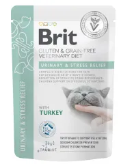 Brit GF VetDiet Urinary and Stress Relief вологий корм з індичкою для котів